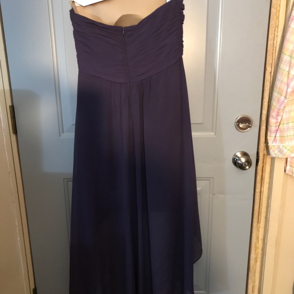 David’s Bridal Purple High Low Dress - Picture 3 of 6